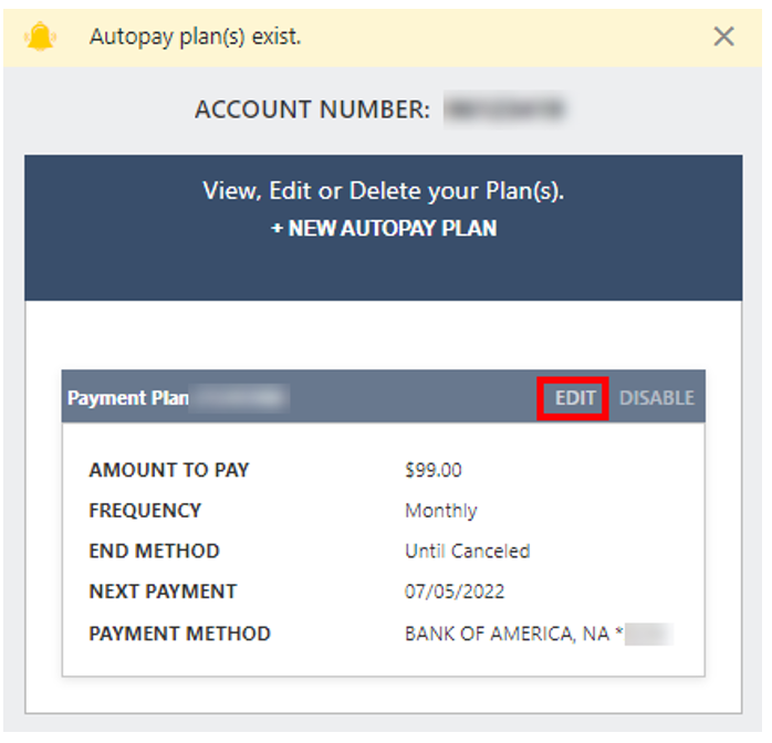 edit autopay